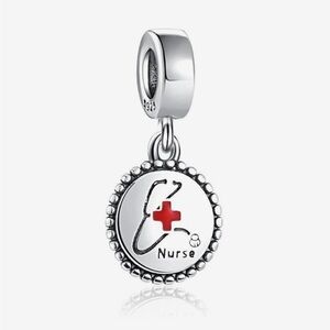 Silver Nurse Charm Pendant